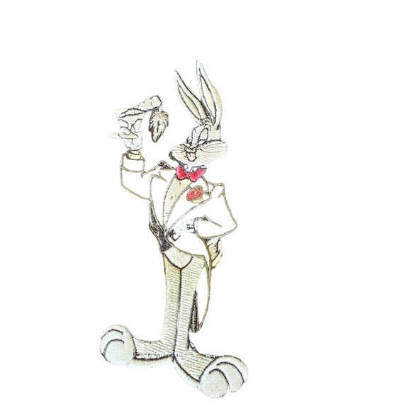 Vintage Velveteen Men's Black Warner Brothers Bugs Bunny Vest adjustable size L - Picture 8 of 15